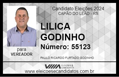 Candidato LILICA GODINHO 2024 - CAPÃO DO LEÃO - Eleições