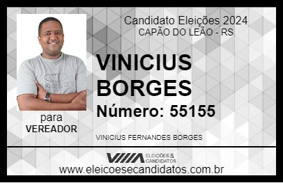 Candidato VINICIUS BORGES 2024 - CAPÃO DO LEÃO - Eleições