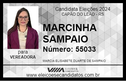 Candidato MARCINHA SAMPAIO 2024 - CAPÃO DO LEÃO - Eleições