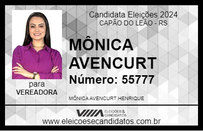 Candidato MÔNICA AVENCURT 2024 - CAPÃO DO LEÃO - Eleições