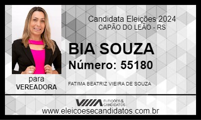 Candidato BIA SOUZA 2024 - CAPÃO DO LEÃO - Eleições