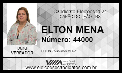 Candidato ELTON MENA 2024 - CAPÃO DO LEÃO - Eleições