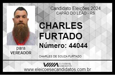 Candidato CHARLES FURTADO 2024 - CAPÃO DO LEÃO - Eleições