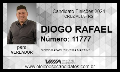 Candidato DIOGO RAFAEL 2024 - CRUZ ALTA - Eleições