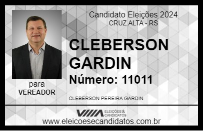 Candidato CLEBERSON GARDIN 2024 - CRUZ ALTA - Eleições