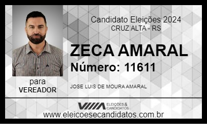 Candidato ZECA AMARAL 2024 - CRUZ ALTA - Eleições