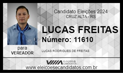 Candidato LUCAS FREITAS 2024 - CRUZ ALTA - Eleições