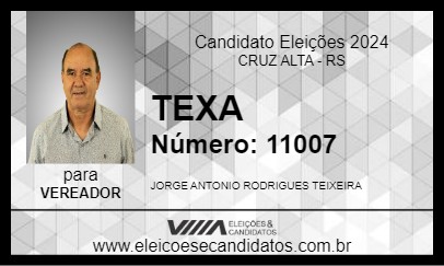 Candidato TEXA 2024 - CRUZ ALTA - Eleições