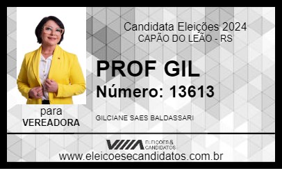 Candidato PROF GIL 2024 - CAPÃO DO LEÃO - Eleições