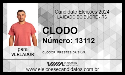 Candidato CLODO 2024 - LAJEADO DO BUGRE - Eleições