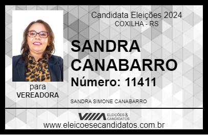 Candidato SANDRA CANABARRO 2024 - COXILHA - Eleições