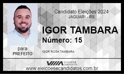 Candidato IGOR TAMBARA 2024 - JAGUARI - Eleições