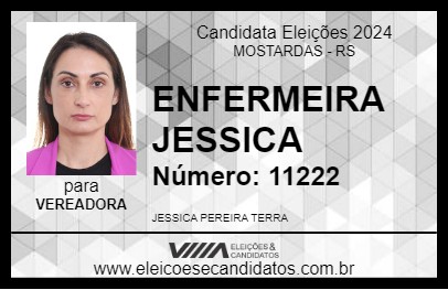 Candidato ENFERMEIRA JESSICA 2024 - MOSTARDAS - Eleições