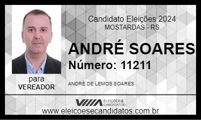 Candidato ANDRÉ SOARES 2024 - MOSTARDAS - Eleições