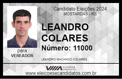 Candidato LEANDRO COLARES 2024 - MOSTARDAS - Eleições