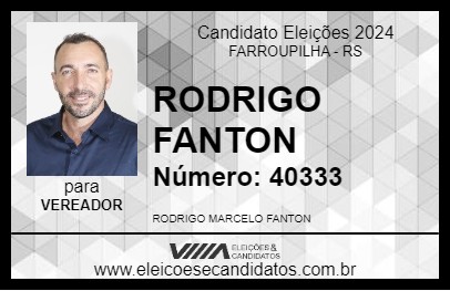 Candidato RODRIGO  FANTON 2024 - FARROUPILHA - Eleições