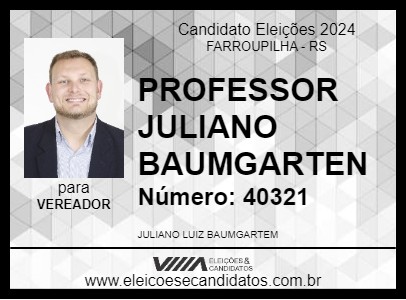 Candidato PROFESSOR  JULIANO BAUMGARTEN 2024 - FARROUPILHA - Eleições