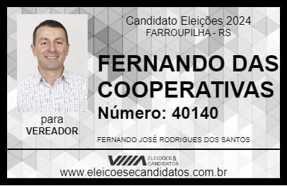 Candidato FERNANDO DAS COOPERATIVAS 2024 - FARROUPILHA - Eleições