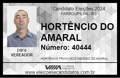 Candidato HORTÊNCIO DO AMARAL 2024 - FARROUPILHA - Eleições