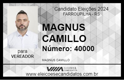 Candidato MAGNUS CAMILLO 2024 - FARROUPILHA - Eleições