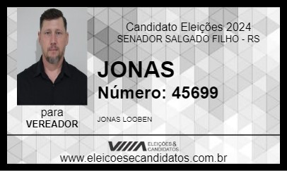 Candidato JONAS 2024 - SENADOR SALGADO FILHO - Eleições