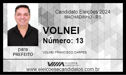 Candidato VOLNEI 2024 - MACHADINHO - Eleições