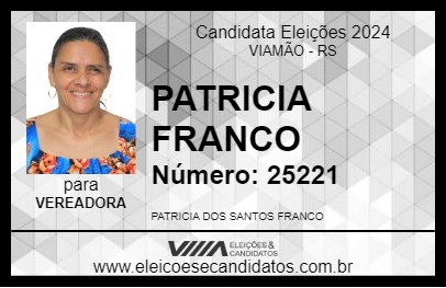 Candidato PATRICIA FRANCO 2024 - VIAMÃO - Eleições