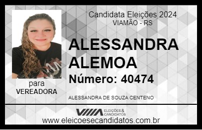 Candidato ALESSANDRA ALEMOA 2024 - VIAMÃO - Eleições