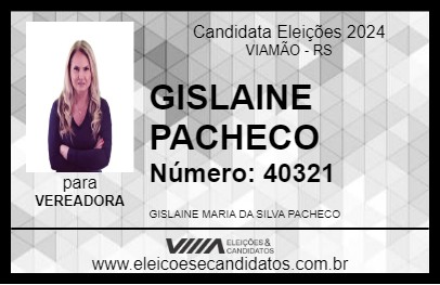 Candidato GISLAINE PACHECO 2024 - VIAMÃO - Eleições