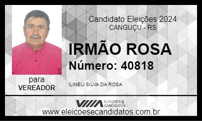 Candidato IRMÃO ROSA 2024 - CANGUÇU - Eleições