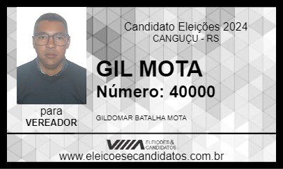 Candidato GIL MOTA 2024 - CANGUÇU - Eleições