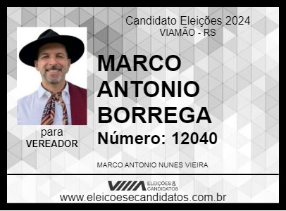 Candidato MARCO ANTONIO BORREGA 2024 - VIAMÃO - Eleições