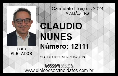 Candidato CLAUDIO NUNES 2024 - VIAMÃO - Eleições