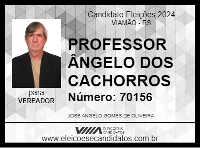 Candidato PROFESSOR ÂNGELO DOS CACHORROS 2024 - VIAMÃO - Eleições