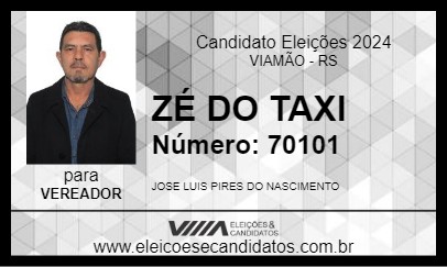 Candidato ZÉ DO TAXI 2024 - VIAMÃO - Eleições