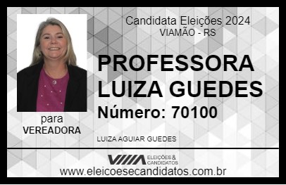 Candidato PROFESSORA LUIZA GUEDES 2024 - VIAMÃO - Eleições