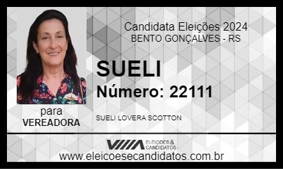 Candidato SUELI 2024 - BENTO GONÇALVES - Eleições