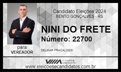 Candidato NINI DO FRETE 2024 - BENTO GONÇALVES - Eleições