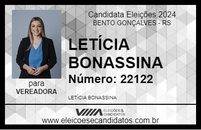 Candidato LETÍCIA BONASSINA 2024 - BENTO GONÇALVES - Eleições