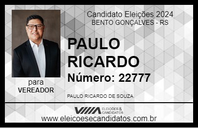 Candidato PAULO RICARDO 2024 - BENTO GONÇALVES - Eleições