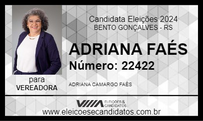 Candidato ADRI FAÉS 2024 - BENTO GONÇALVES - Eleições