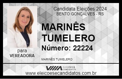 Candidato MARINÊS TUMELERO 2024 - BENTO GONÇALVES - Eleições