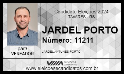 Candidato JARDEL PORTO 2024 - TAVARES - Eleições