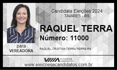 Candidato RAQUEL TERRA 2024 - TAVARES - Eleições