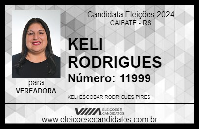 Candidato KELI RODRIGUES 2024 - CAIBATÉ - Eleições