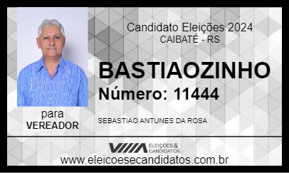 Candidato BASTIAOZINHO 2024 - CAIBATÉ - Eleições