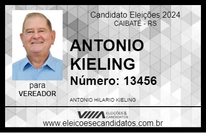 Candidato ANTONIO KIELING 2024 - CAIBATÉ - Eleições