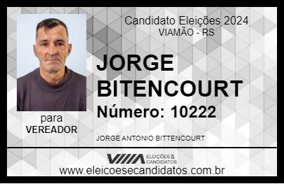 Candidato JORGE BITENCOURT 2024 - VIAMÃO - Eleições