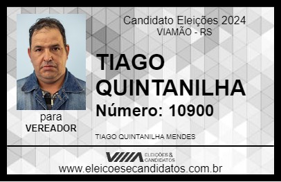 Candidato TIAGO QUINTANILHA 2024 - VIAMÃO - Eleições