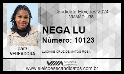 Candidato NEGA LU 2024 - VIAMÃO - Eleições